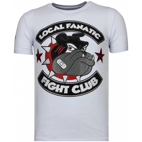 Kleidung Herren T-Shirts Local Fanatic Fight Club Spike Strass Weiss