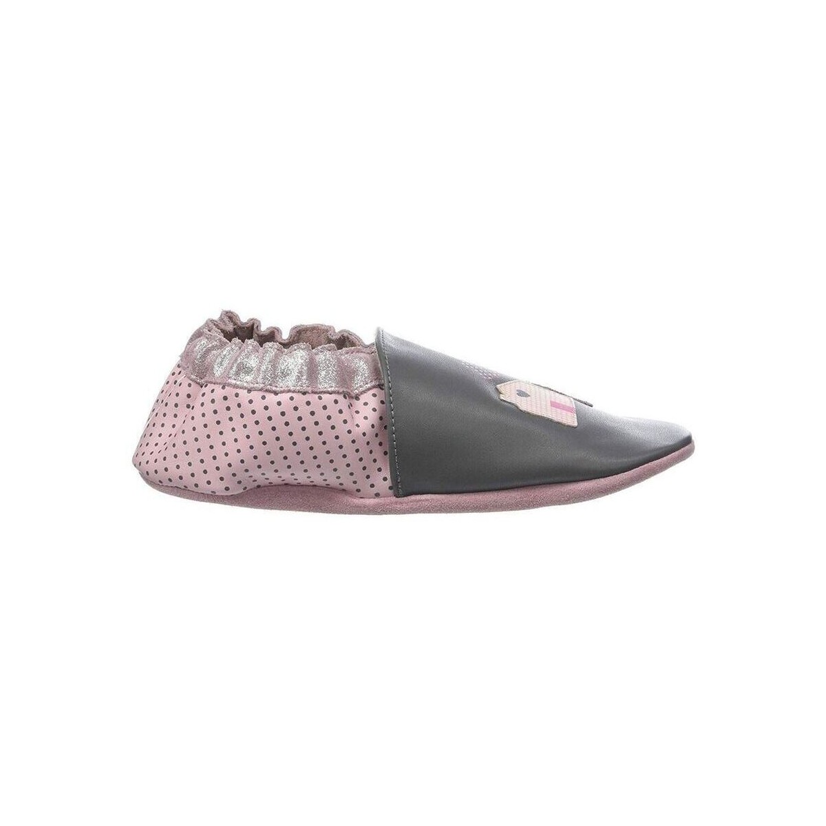 Schuhe Mädchen Hausschuhe Robeez HOME SWEET HOME  122 GRIS FONCE 653600 Grau