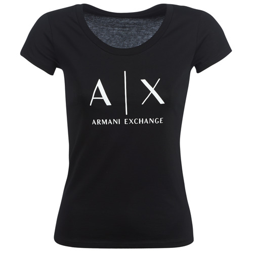 Kleidung Damen T-Shirts Armani Exchange HELBATANTE Schwarz