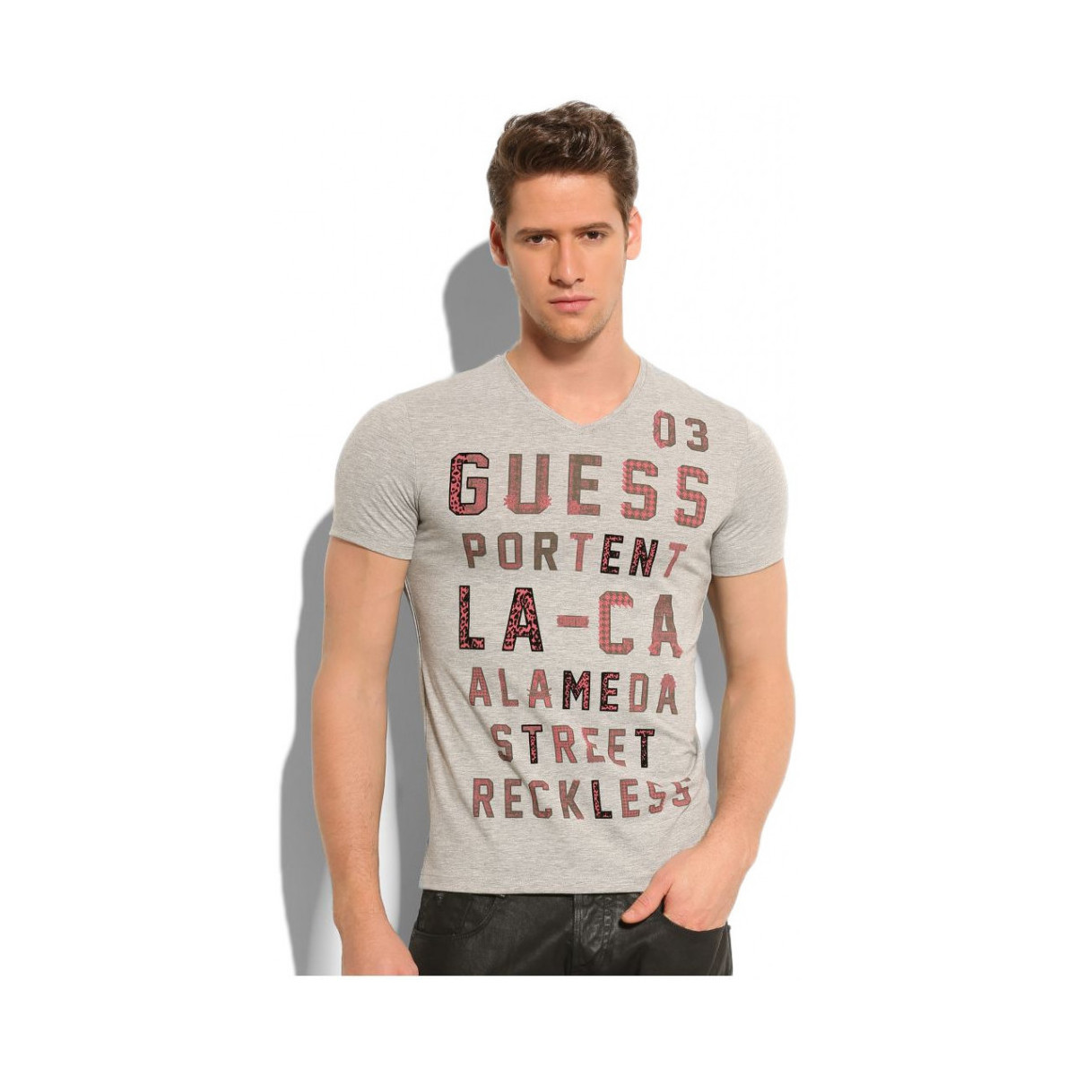 Kleidung Herren Polohemden Guess T-Shirt  Reckless Grey Noir