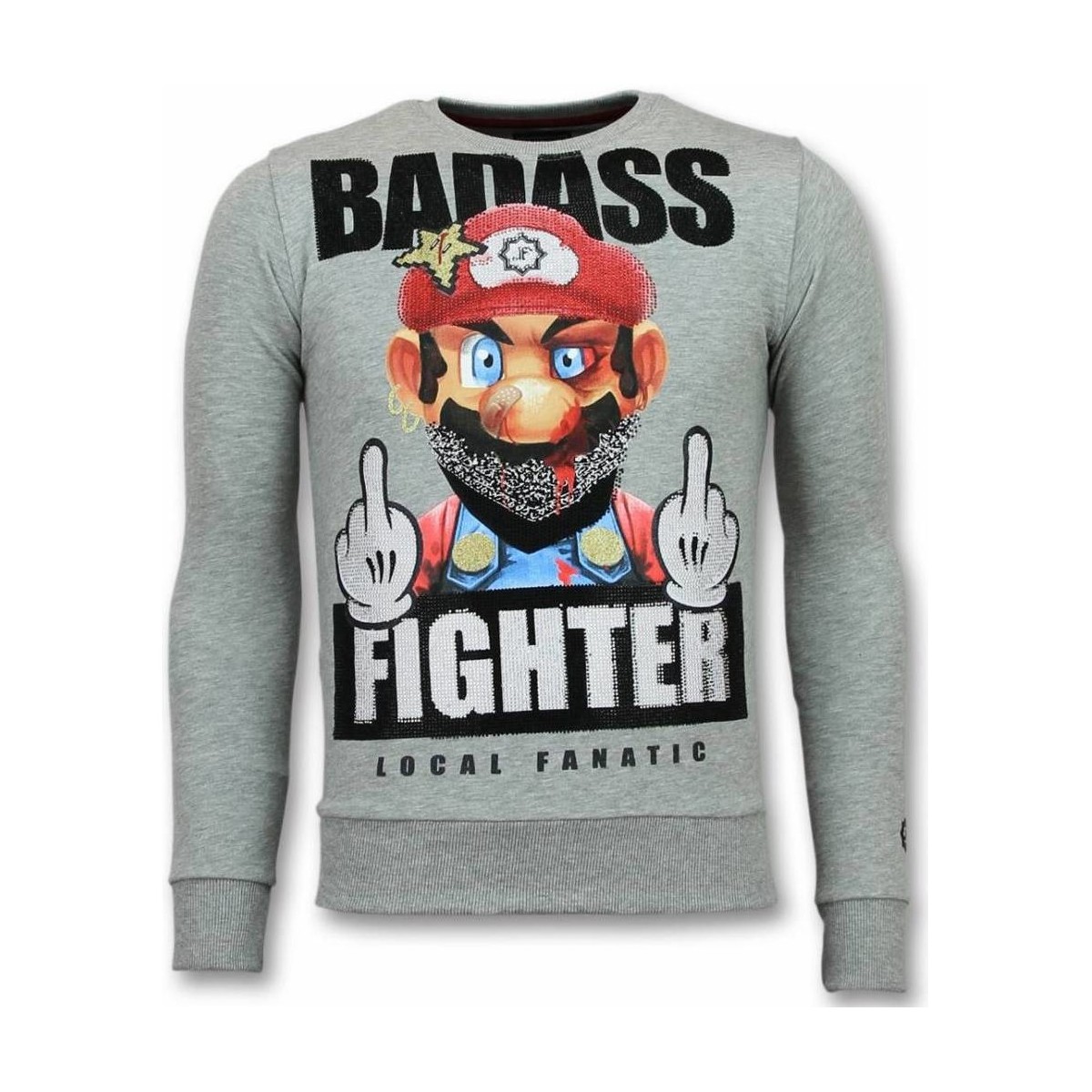 Kleidung Herren Sweatshirts Local Fanatic Mario Fight Club Grau