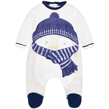 Kleidung Jungen Overalls / Latzhosen Mayoral Pyjama pingouin velours bleu pour bébé garçon Blau