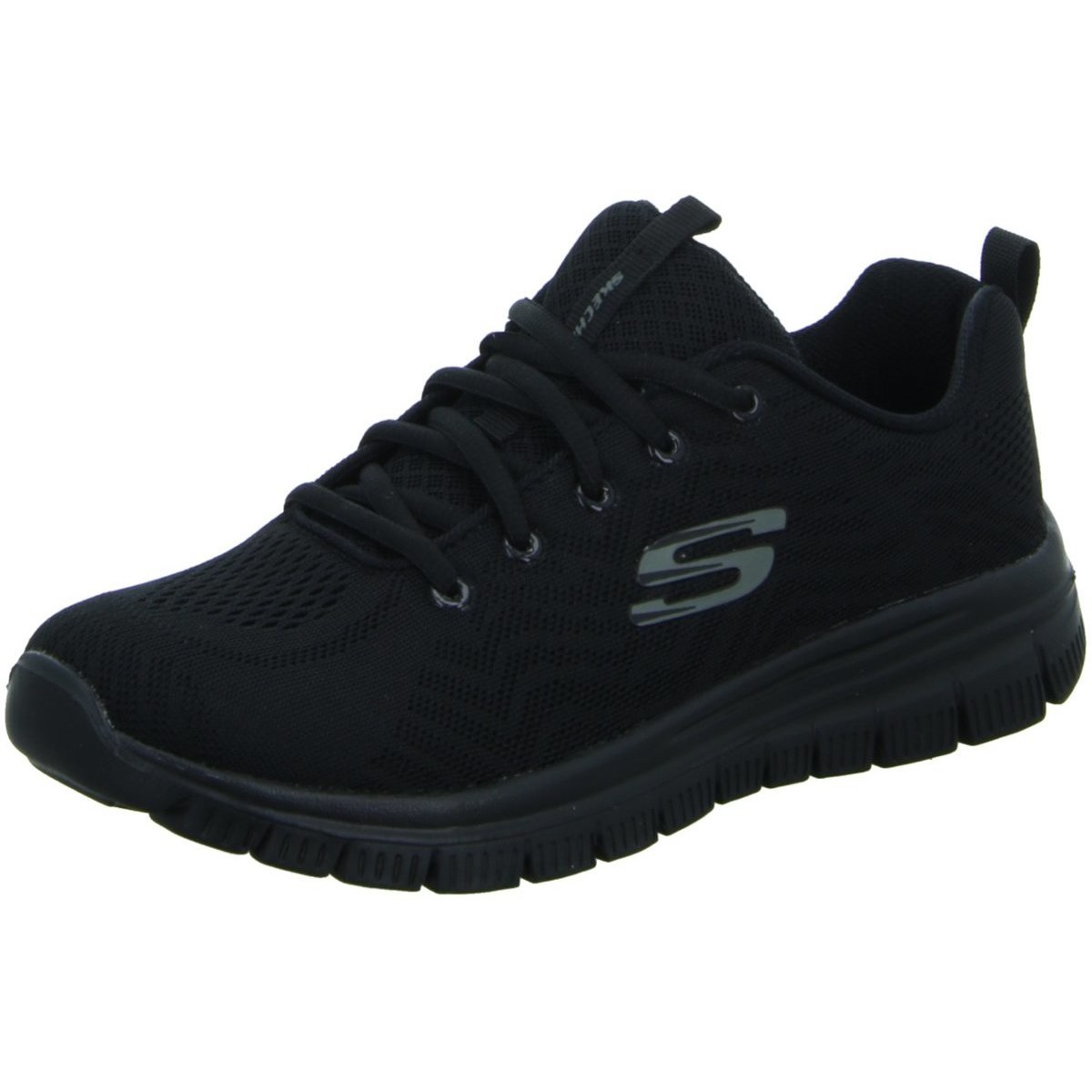 Schuhe Damen Sneaker Skechers GRACEFUL GET CONNECTED 12615 BBK Schwarz