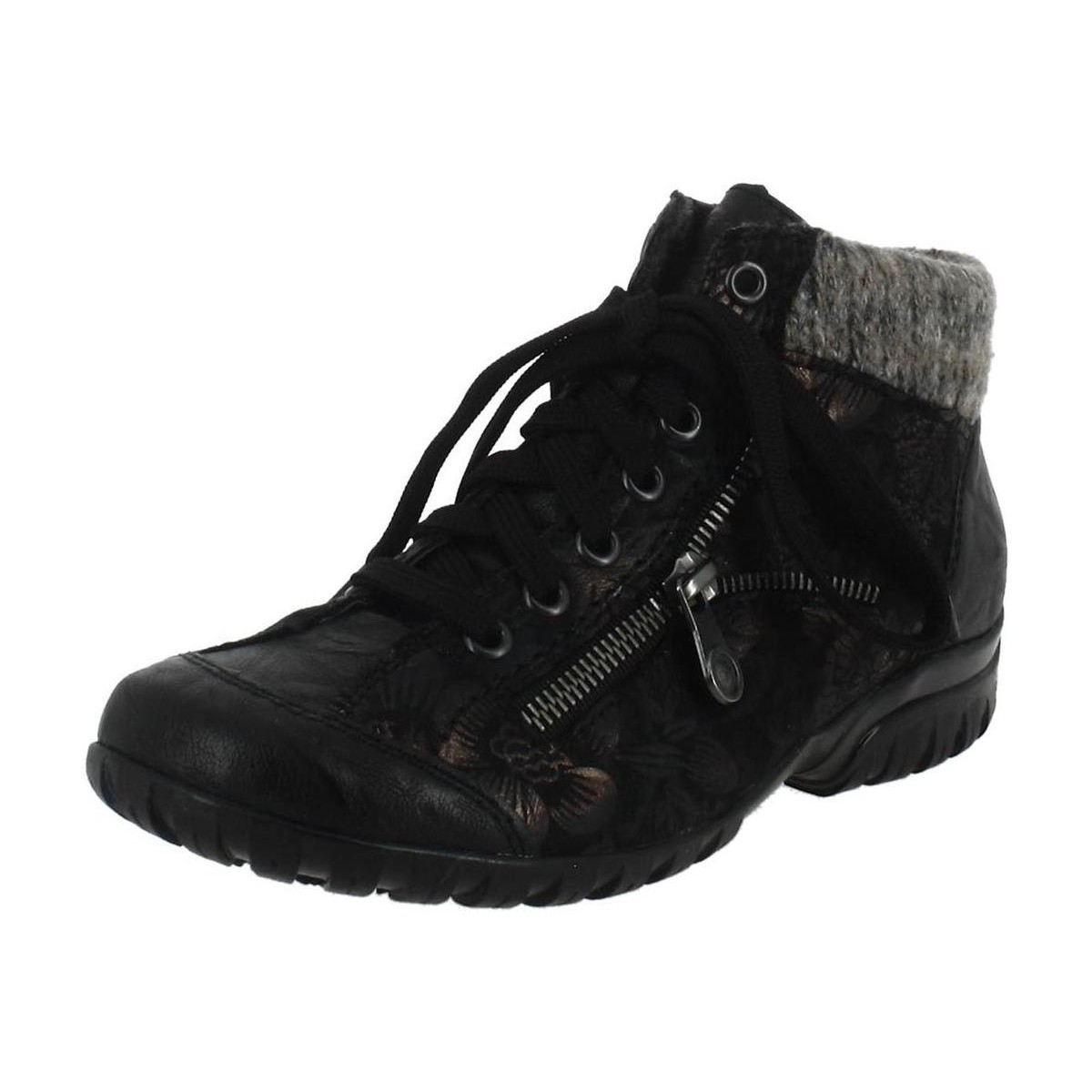 Schuhe Damen Low Boots Rieker L4631 Schwarz