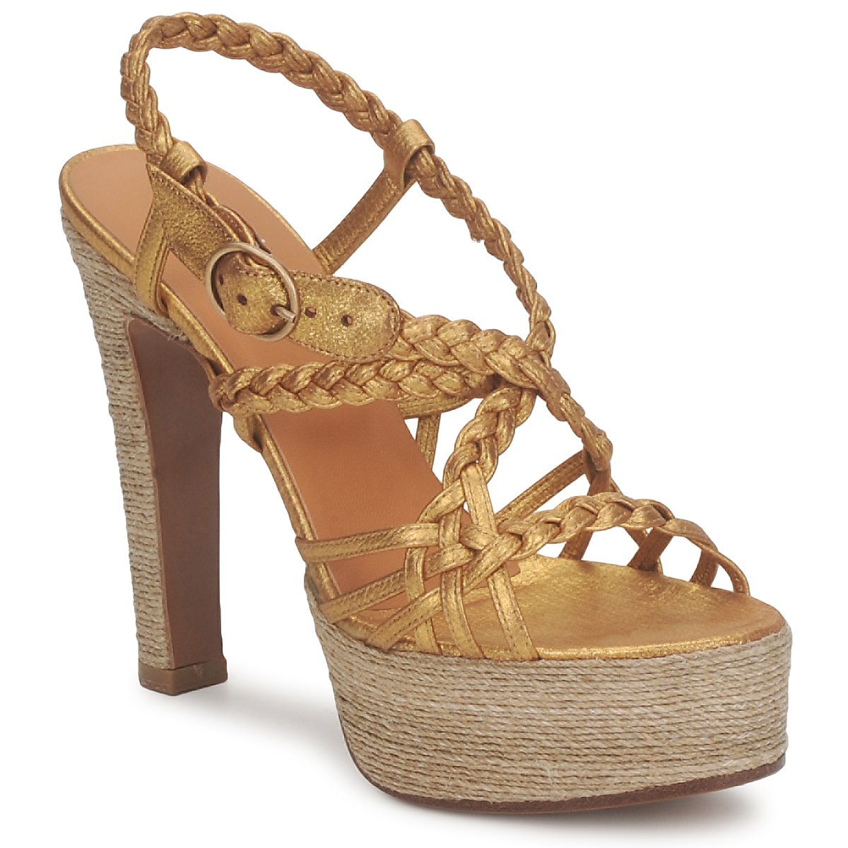Schuhe Damen Sandalen / Sandaletten Michel Perry 12716 Gold