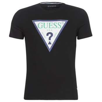 Kleidung Herren T-Shirts Guess GUESS CLUB Schwarz