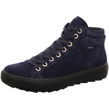 Schuhe Damen Sneaker High Legero Stiefeletten Stiefelette Leder \ MIRA 0-300634-8200 blau