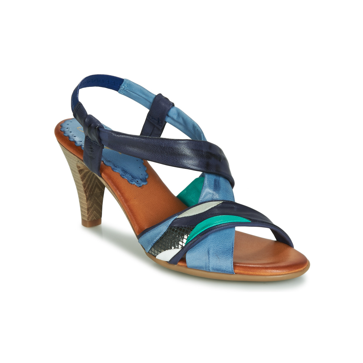 Schuhe Damen Sandalen / Sandaletten Betty London POULOI Blau / Grün