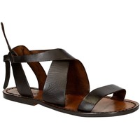 Schuhe Damen Sandalen / Sandaletten Gianluca - L'artigiano Del Cuoio 570 D MORO CUOIO Braun