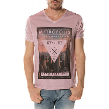 Kleidung Herren T-Shirts Deeluxe T-Shirt Homme Metropolis rose clair poudré Rosa