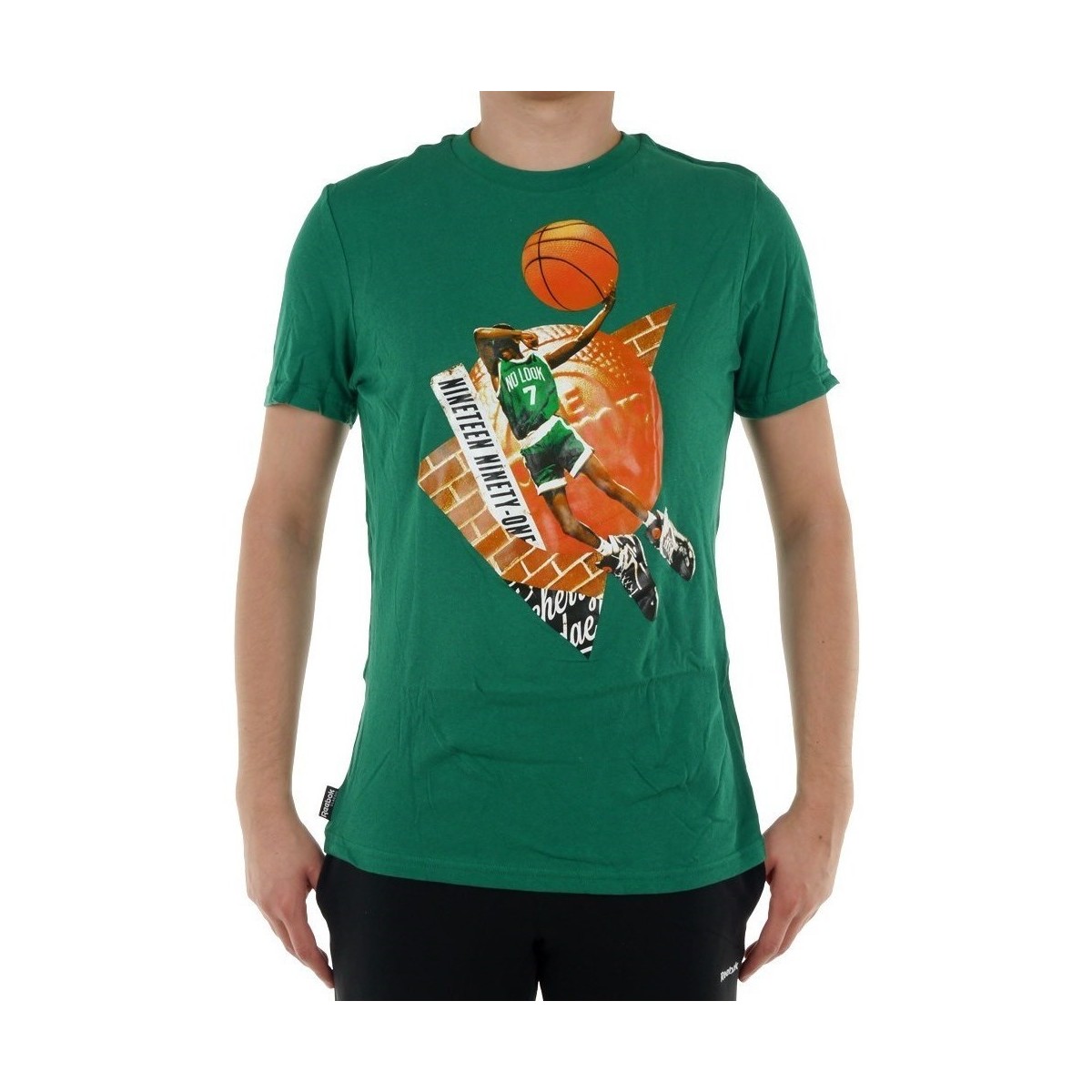 Kleidung Herren T-Shirts Reebok Sport Classic Basketball Pump 1 Tshirt Grün