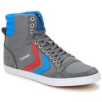 Schuhe Sneaker High hummel TEN STAR HIGH CANVAS Grau / Blau / Rot