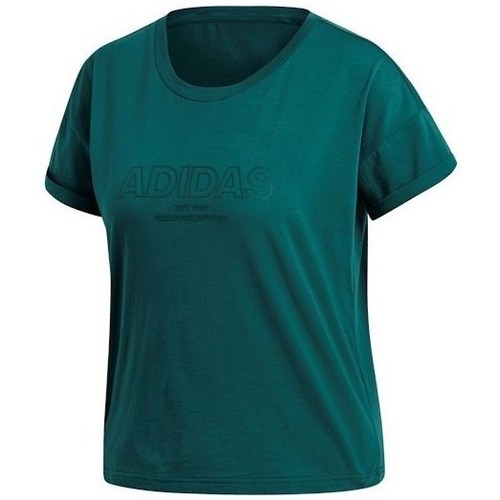 Kleidung Damen T-Shirts adidas Originals Ess Allcap Tee Grün