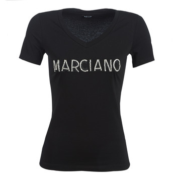 Kleidung Damen T-Shirts Marciano LOGO PATCH CRYSTAL Schwarz