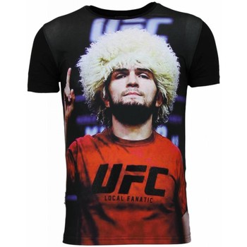 Kleidung Herren T-Shirts Local Fanatic UFC Campion Khabib Nurmagomedov Schwarz