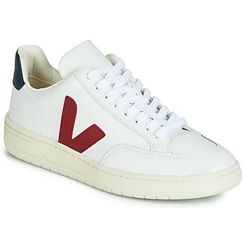 Schuhe Sneaker Low Veja V-12 LEATHER Weiss / Blau / Rot
