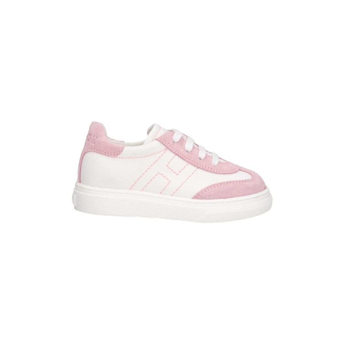 Schuhe Mädchen Sneaker Low Hogan HXT3400BL80KNK239M Sneaker Kind Weiß / Pink Multicolor