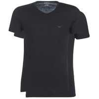 Kleidung Herren T-Shirts Emporio Armani CC722-PACK DE 2 Schwarz