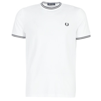 Kleidung Herren T-Shirts Fred Perry TWIN TIPPED T-SHIRT Weiss
