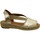 Schuhe Damen Leinen-Pantoletten mit gefloch Toni Pons Etna Gold