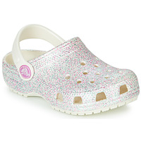 Schuhe Kinder Pantoletten / Clogs Crocs CLASSIC GLITTER CLOG K Weiss