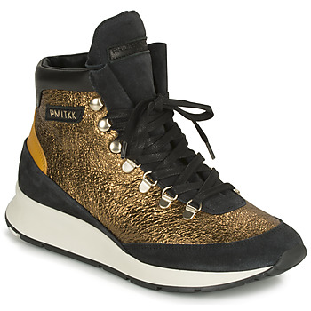 Schuhe Damen Sneaker High Philippe Model MONTECARLO Gold / Schwarz