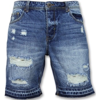 Kleidung Herren Shorts / Bermudas Enos Kurze Jeans Shorts Kurze Jeanshosen Blau