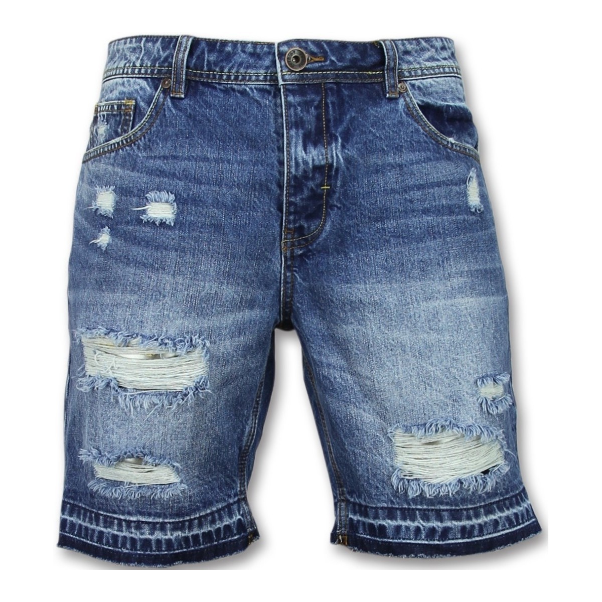 Kleidung Herren Shorts / Bermudas Enos Kurze Jeans Shorts Kurze Jeanshosen Blau