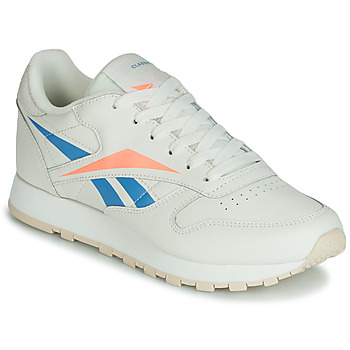 Schuhe Damen Sneaker Low Reebok Classic CL LTHR Beige / Blau / Orange
