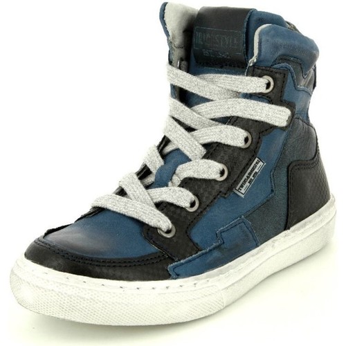 Schuhe Jungen Sneaker Twins & Trackstyle High K Schnür Boot kombin 315751-128 Blau
