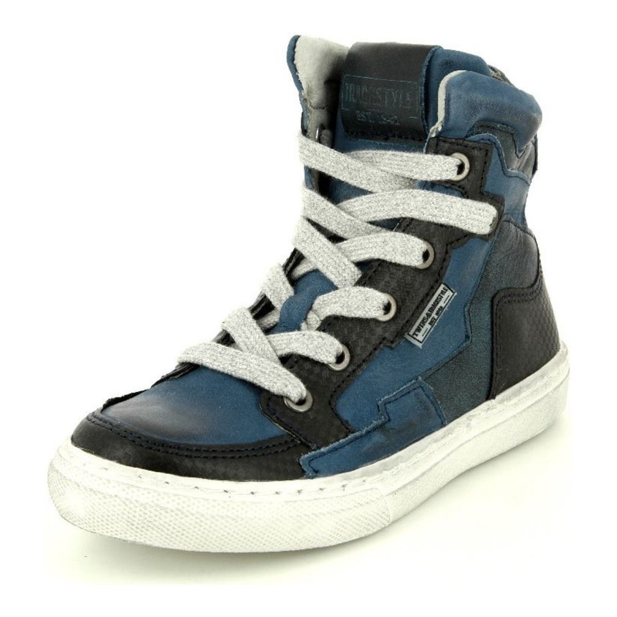 Schuhe Jungen Sneaker Twins & Trackstyle High K Schnür Boot kombin 315751-128 Blau