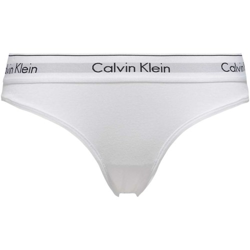 Unterwäsche Damen Strings Calvin Klein Jeans 0000F3787E Weiss
