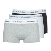 Unterwäsche Herren Boxer Calvin Klein Jeans COTTON STRECH LOW RISE TRUNK X 3 Schwarz / Weiss / Grau