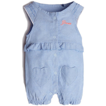 Kleidung Kinder Overalls / Latzhosen Guess Salopette bébé fille S92G18 Bleu Blau
