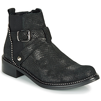 Schuhe Damen Boots Regard ROALA V1 CROSTE SERPENTE PRETO Schwarz