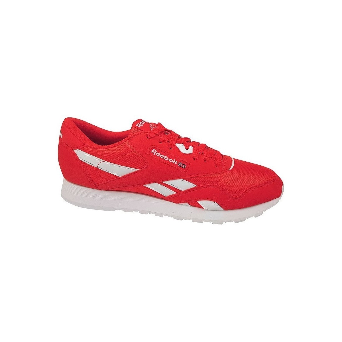 Schuhe Herren Sneaker Low Reebok Sport CL Nylon Color Weiß, Rot