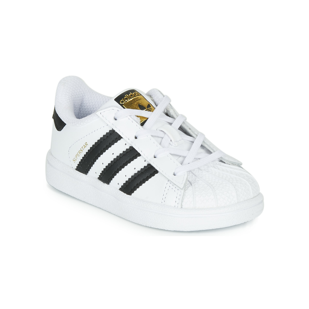 Schuhe Kinder Sneaker Low adidas Originals SUPERSTAR I Weiss / Schwarz
