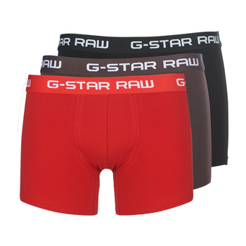 Unterwäsche Herren Boxer G-Star Raw CLASSIC TRUNK CLR 3 PACK Schwarz / Rot / Braun