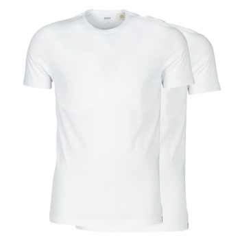 Kleidung Herren T-Shirts Levi's SLIM 2PK CREWNECK 1 Weiss