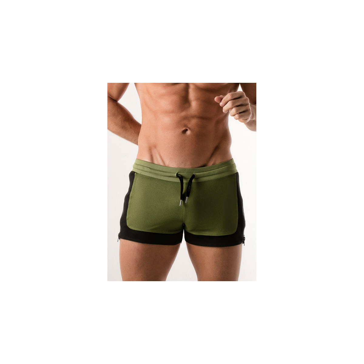 Kleidung Herren Shorts / Bermudas Code 22 Sport Shorty Quick Dry Code22 khaki Grün