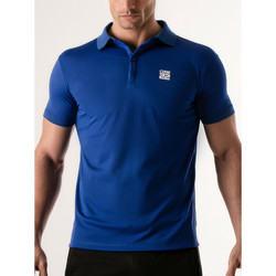 Kleidung Herren T-Shirts & Poloshirts Code 22 Lochblende Polohemd Code22 Blau