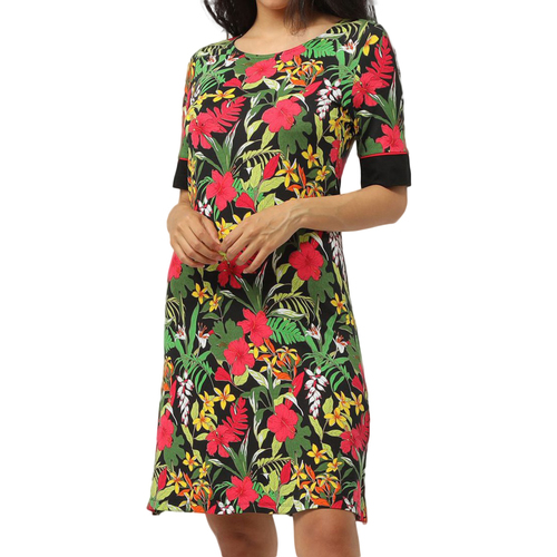 Kleidung Damen Kleider Admas Strandkleid mit halben Ärmeln Hawaii Multicolor