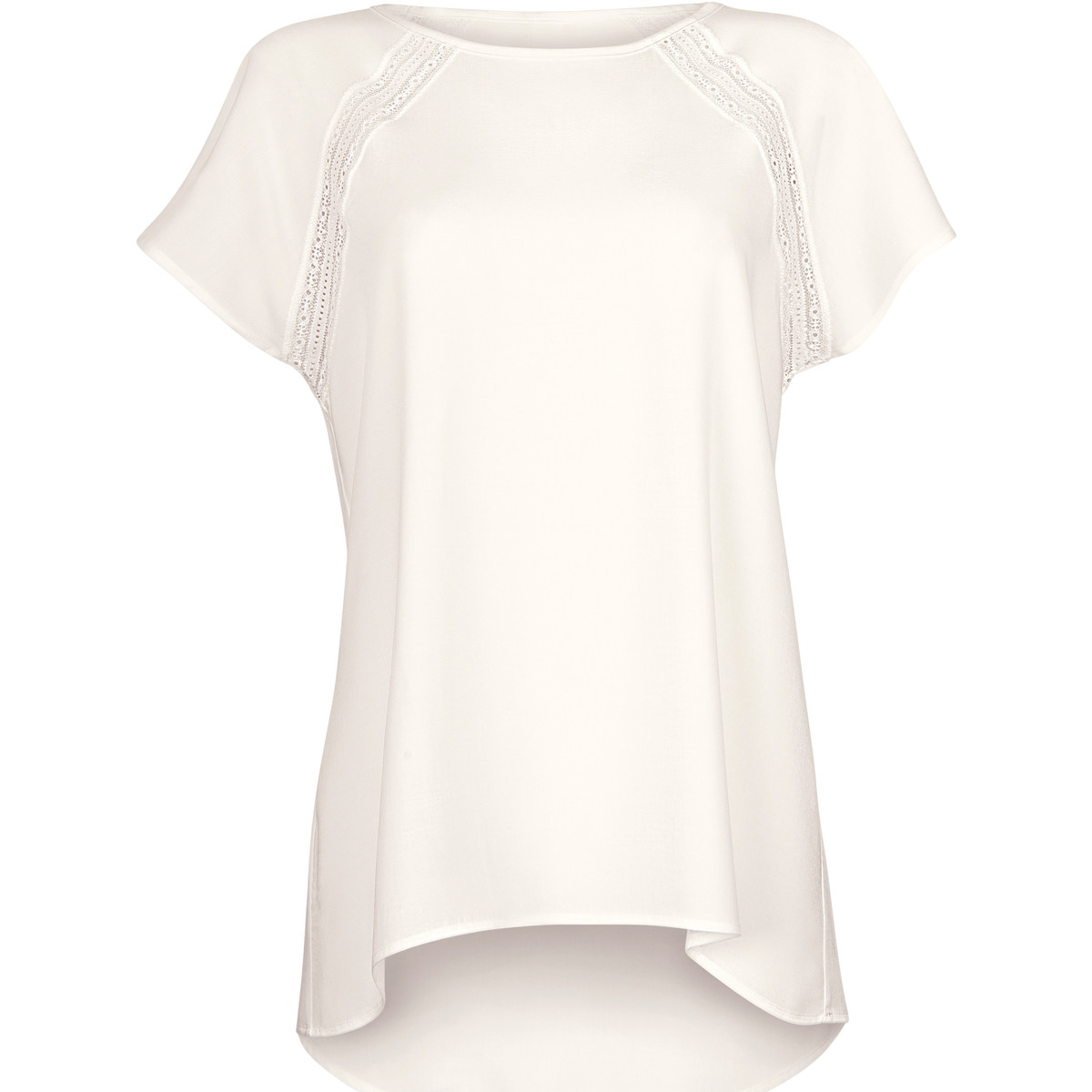 Kleidung Damen Tops / Blusen Lisca Kurzarm-T-Shirt Timeless Cheek von Weiss