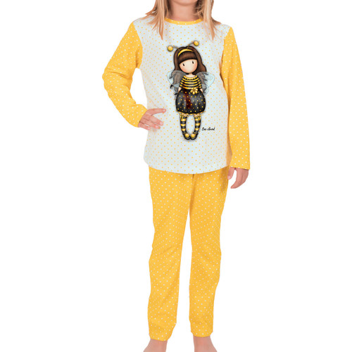 Kleidung Mädchen Pyjamas/ Nachthemden Admas Bee-Loved Pyjama-Oberteil und Hose Santoro London Gelb