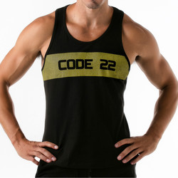 Kleidung Herren T-Shirts & Poloshirts Code 22 Tanktop Wide Stripe Code22 Schwarz