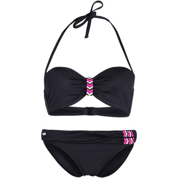 Kleidung Damen Bikini Ober- und Unterteile Lascana 2-teiliges Bandeau-Bikini-Set Bench Perlschwarz