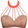 Kleidung Damen Bikini Ober- und Unterteile Luna Pixel  Bandeau Badeanzug Top Orange