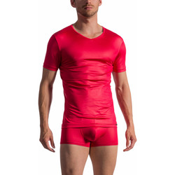 Kleidung Herren T-Shirts Olaf Benz Kurzärmeliges T-Shirt mit V-Ausschnitt RED 1763 Sand