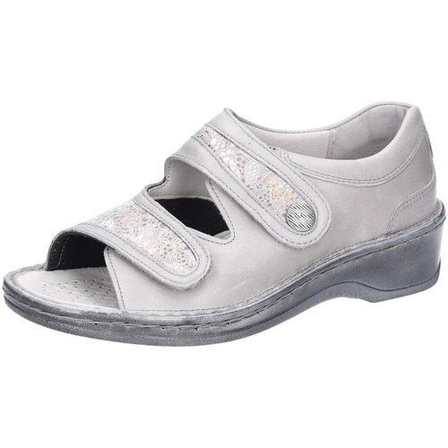 Schuhe Damen Sandalen / Sandaletten Stuppy Sandaletten Fußbett Sandaletten 1542-609521 Silbern