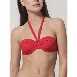 Kleidung Damen Bikini Ober- und Unterteile Luna Bandeau-Badeanzug-Oberteil Blue Sense  Splendida rot Sand